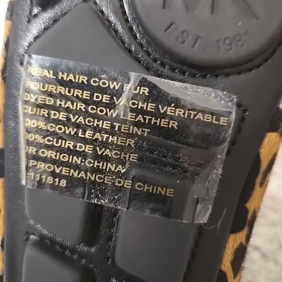 Michael Kors Fulton Leopard Print 100% Calf Hair Moccasin Loafer Flat Size 6.5 - Picture 9 of 10